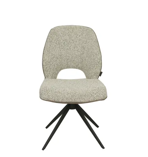 Stuhl MAILE - drehbar, Stoff, Braun