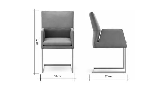 Armlehnstuhl Carry - Leder, Olive