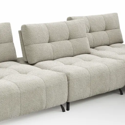 Ecksofa Comodo - 2,5-Sitzer, Ecke rechts, Stoff, Offwhite