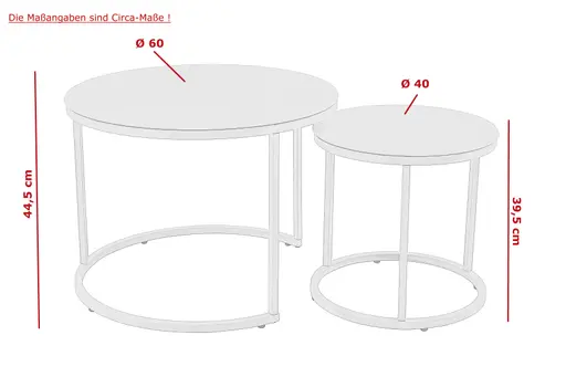 Couchtisch - 2er Set, Kaschmir