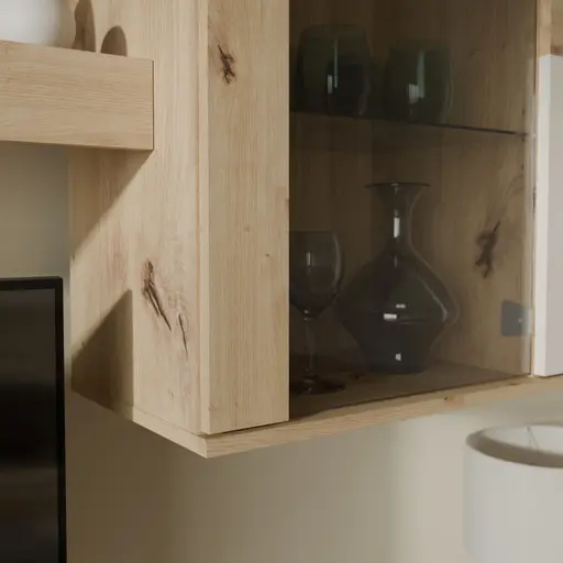 Anbauwand FRANA- Eiche Dekor, Sand