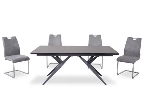 Freischwinger MERVE - Stoff, Grau