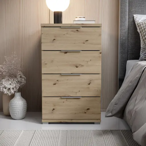 Nachtkommode- Eiche Dekor