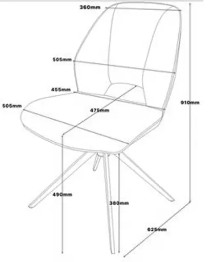Stuhl MAILE - drehbar, Stoff, Braun