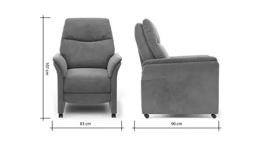 Sessel Bogota - Stoff, Schlammgrün