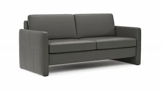 Sofa Arima - 2,5-Sitzer, Leder, Anthrazit
