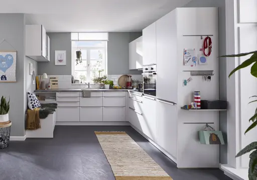 U-Küche 52.180 5 520, Kristallweiß matt