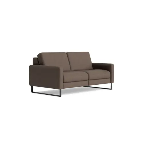 Sofa Aracena - 2,5-Sitzer, Leder, Graubraun