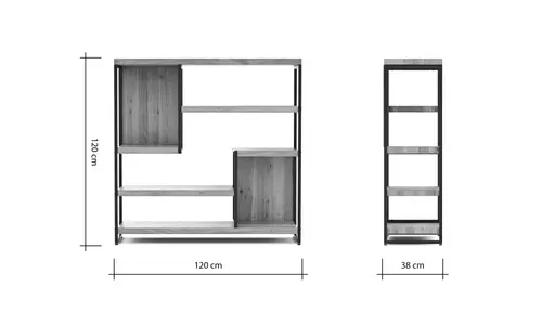 Regal Farmingdale - Eiche massiv, natur geölt