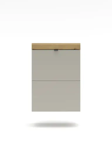 Schuhschrank - B ca. 60 cm, Kaschmir, Artisan Eiche Nachbildung