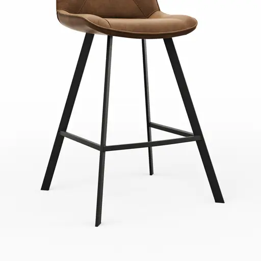 Tresenstuhl Wesley - Stoff, Cognac