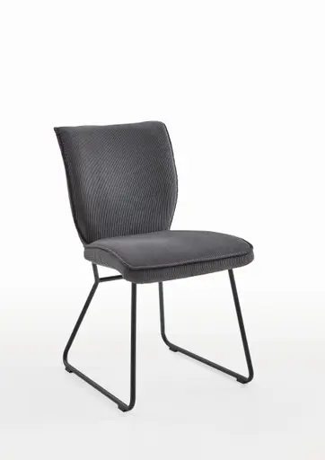 Design-Stuhl - Stoff, Anthrazit
