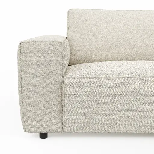 Ecksofa Lilaia - 2-Sitzer links, Ecke, 1,5-Sitzer Tief, Stoff, Creme