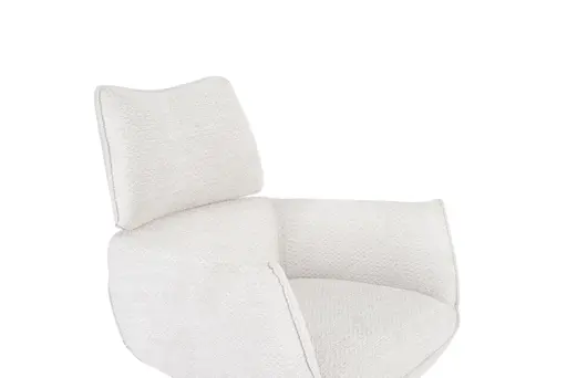 Armlehnstuhl MARGIT - drehbar, Stoff, Silberfarben