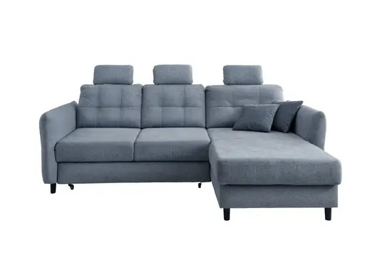 Polsterecke - 2-Sitzer, Ecke rechts, inkl. Funktionen, Stoff, Hellblau