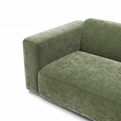 Sofa Laja - 3-Sitzer, Stoff, Dunkelgrün