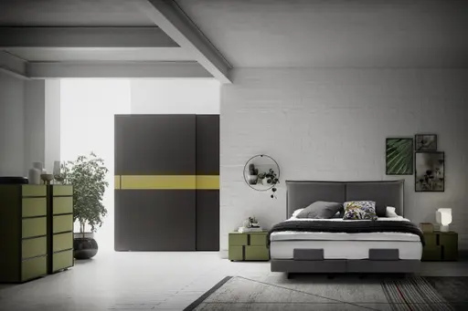 Nachttisch Loretto - Lack matt, Anthrazit