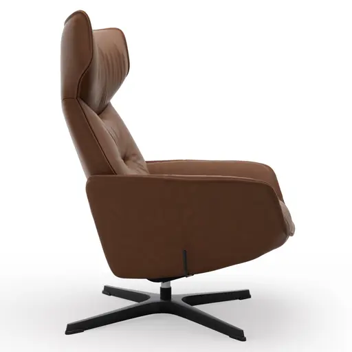 Relaxsessel Helge - Leder Anilin, Cognac