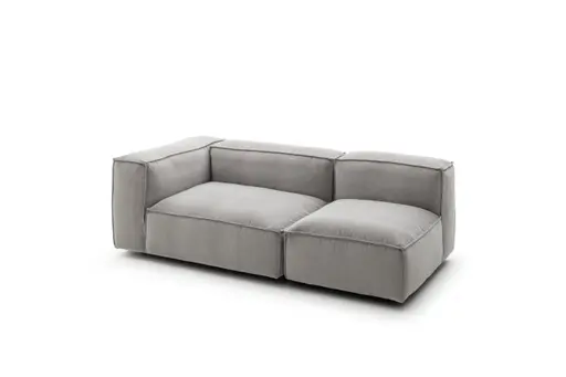 Ecksofa Aki - 1-Sitzer AL, 1 -Sitzer, Stoff, Hellgrau