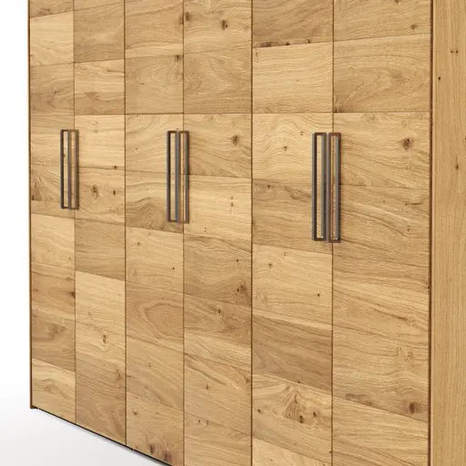 Drehtürenschrank Colorado - B. ca. 307 cm, Wildeichefurnier natur