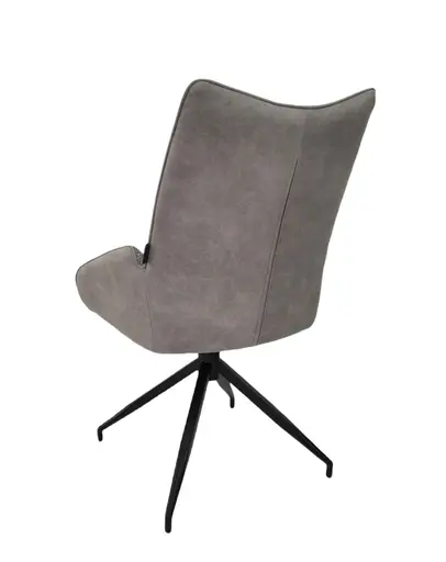 Stuhl MAUREEN - drehbar, Stoff, Grau