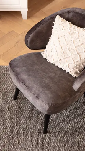 Loungesessel Fargo - Stoff, Dunkelgrau