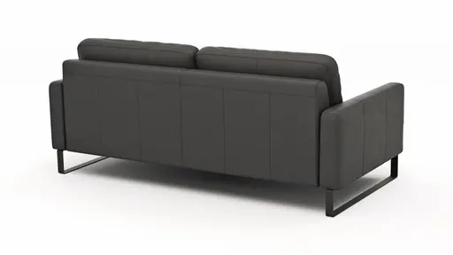 Sofa Enna - 3,5-Sitzer, Leder, Anthrazit