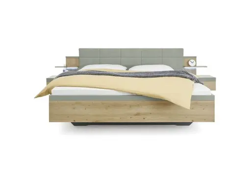 Battanlage ROMANA- Liegefläche ca. 180x200 cm, Eiche Dekor, Salbei