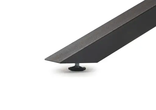 Esstisch- LB ca. 200x100 cm, Eiche, Massiv, Geölt, Metall, Schwarz