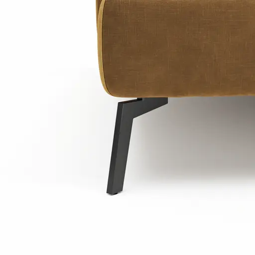 Bett Alvito - Liegefläche ca. 180x200 cm, Stoff, Kurkuma