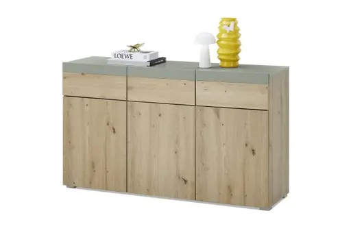 Kommode ROMANA- Eiche Dekor, Salbei