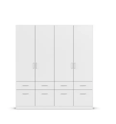 Drehtürenschrank- B ca. 181 cm, Weiß