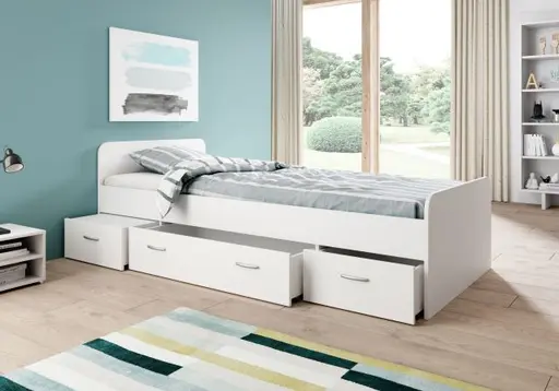 Kojenbett - Liegefläche ca. 90x200 cm, Weiß