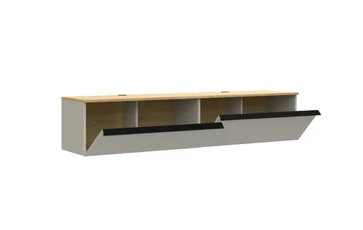 Hängeelement - mit Beleuchtung, B ca. 174 cm, Kaschmir, Gustavson Oak Nachbildung