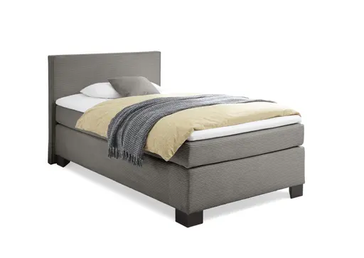 Boxspringbett HAIKOS- Liegefläche ca. 120x200 cm, Stoff, Anthrazit, Bonell