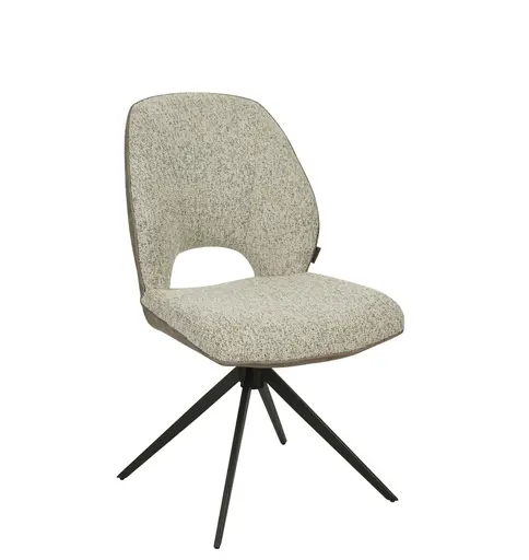 Stuhl MAILE - drehbar, Stoff, Braun