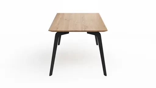 Esstisch Phoenix - LB ca. 240x100cm, Eiche geölt mit Epoxidharz dunkel