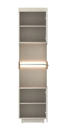 Vitrine - mit Beleuchtung, B ca. 50 cm, Kaschmir, Coast Evoke Eiche Nachbildung
