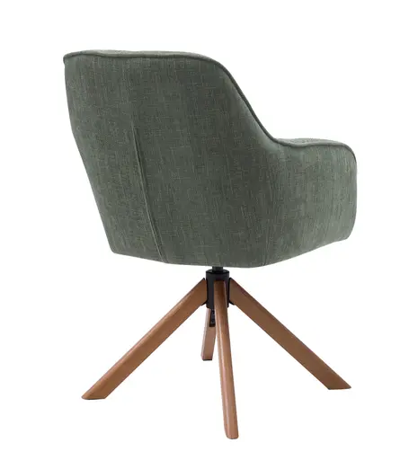 Armlehnstuhl - drehbar, Stoff, Waldgrün