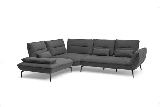 Ecksofa PAYTON - Ecke links, 2,5-Sitzer, Stoff, Anthrazit