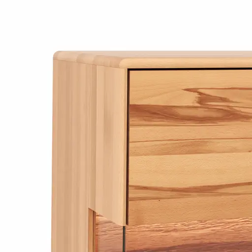 Highboard Hillsboro - inkl. Beleuchtung, Buche/Kernbuche natur, geölt