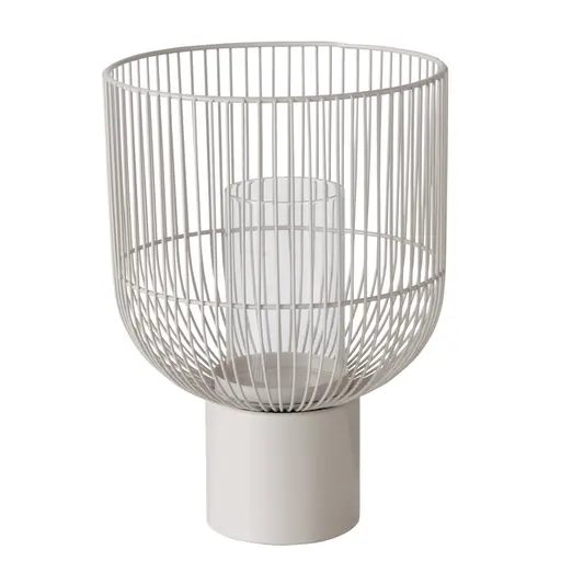 Windlicht - Beige - DH ca. 18x25 cm