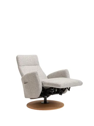 TV-Sessel Almyra - Größe M3, 2-motorisch, Stoff, Silbergrau