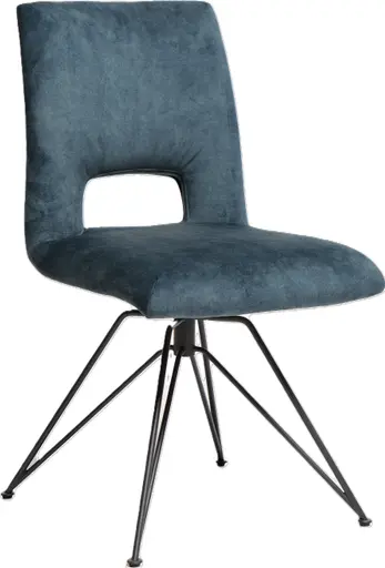 Stuhl - drehbar, Stoff  petrol