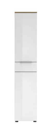 Büroschrank - B ca. 40 cm, Artisan Eiche Nachbildung, Weiß