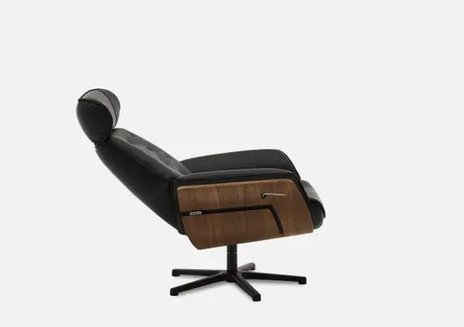 Relaxsessel - Leder, Schwarz