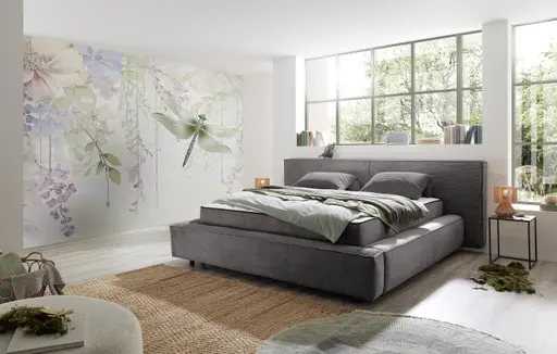 Polstergestell- Liegefläche ca. 180x200 cm, Stoff, Ash