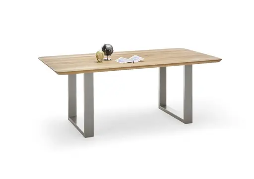 Esstisch - LB ca. 180x90 cm, Kernbuche massiv, geölt, Schweizer Kante, Natur