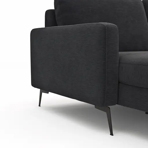 Wohnlandschaft Enna - Longchair links, 2,5-Sitzer, Ecke rechts, Stoff, Anthrazit