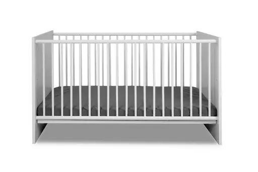 Babybett- Liegefläche ca. 70x140 cm, Weiß Matt, Höhenverstellbar